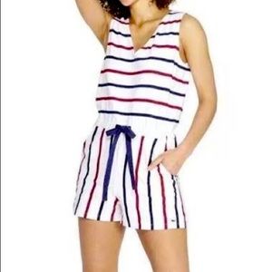 Vineyard Vines X Target Striped Sleeveless V-Neck Romper Size Medium